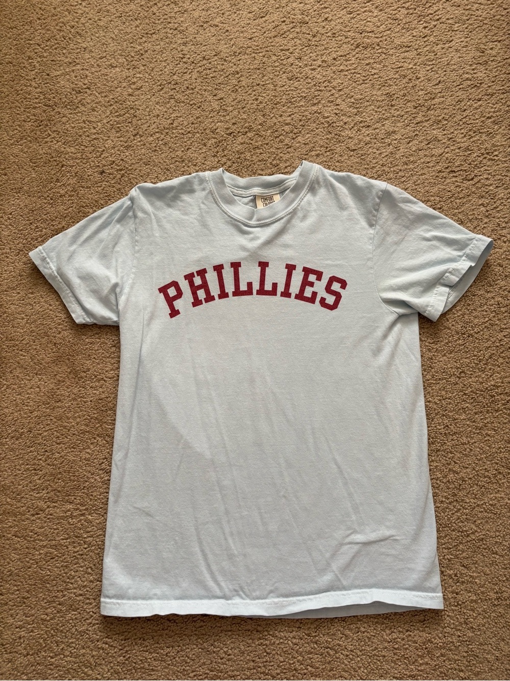 Comfort Colors Women’s Baby Blue Philadelphia Phillies T-Shirt